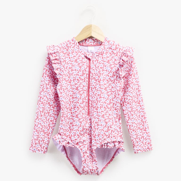 Traje de Baño Manga Larga + Cierre Niña
