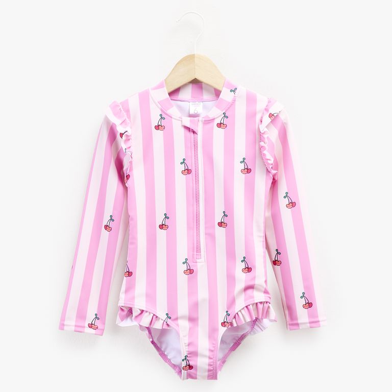 Traje de Baño Manga Larga + Cierre Niña