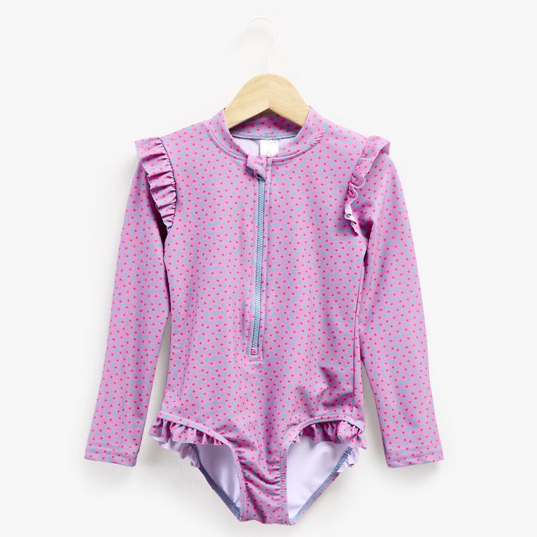 Traje de Baño Manga Larga + Cierre Niña