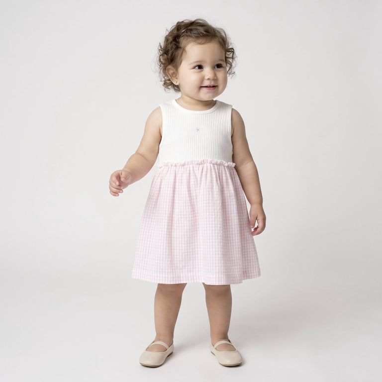 Vestido Sin Manga Bebé Niña