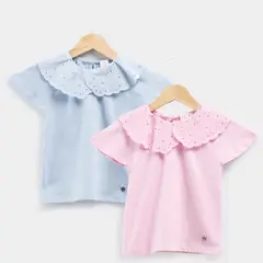 YAMP - Pack 2 Poleras Manga Corta Bebé Niña
