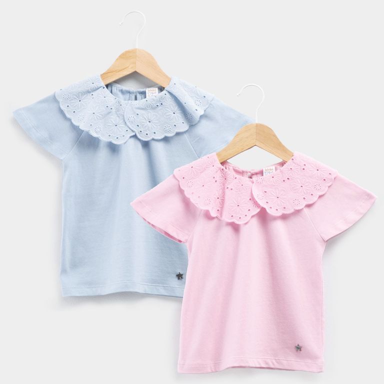 Pack 2 Poleras Manga Corta Bebé niña