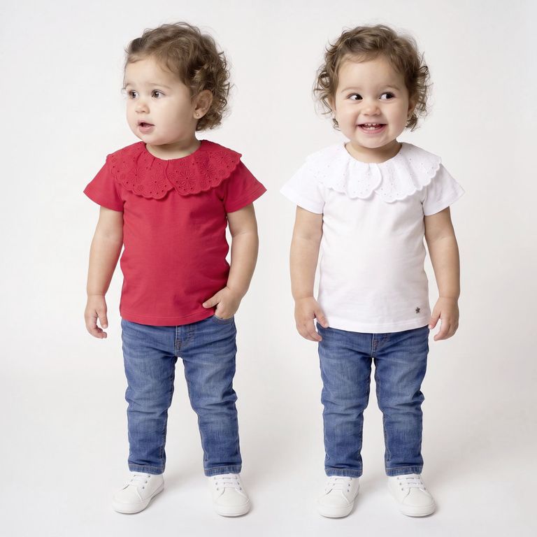 Pack 2 Poleras Manga Corta Bebé Niña