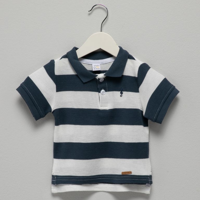 Polera Rayas Manga Corta Bebé Niño