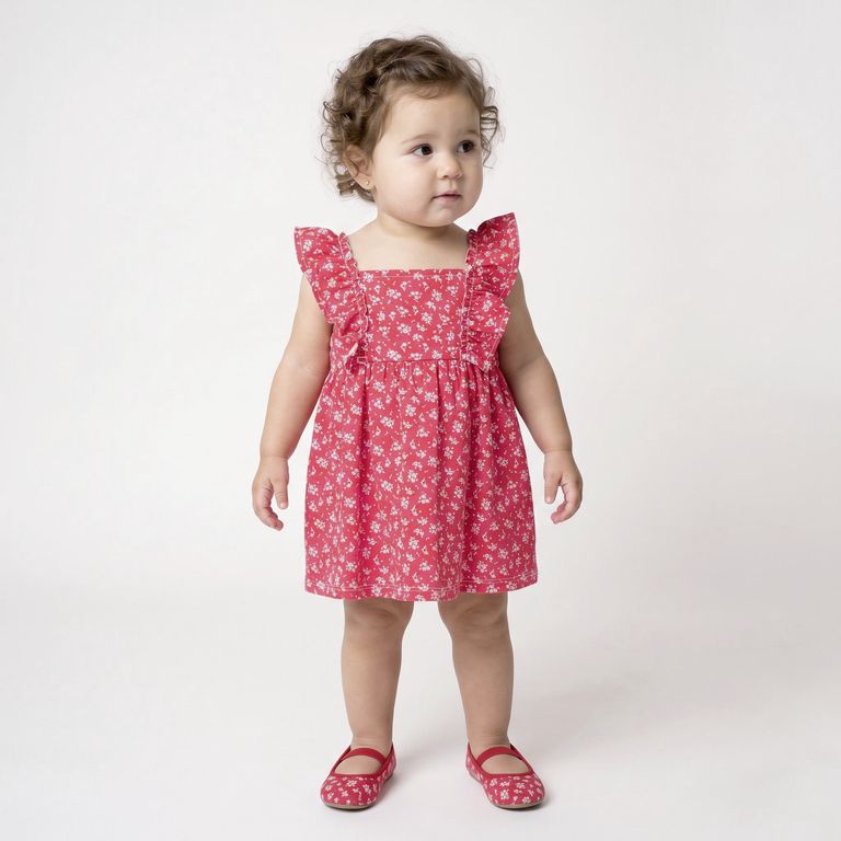 Vestido Sin Manga Bebé Niña
