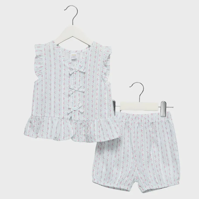 Conjunto Bebé Niña Blusa Más Short