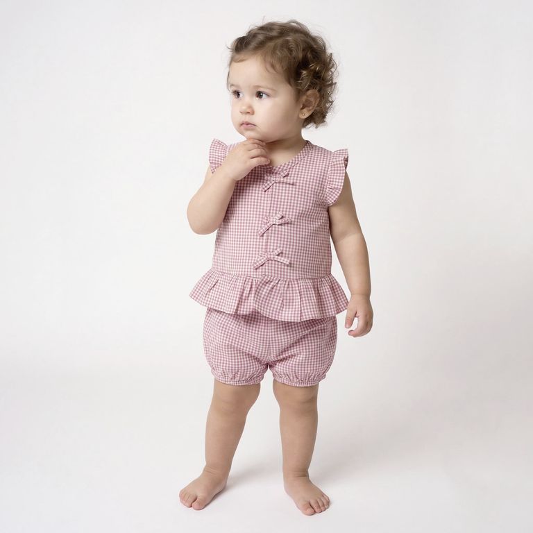 Conjunto Bebé Niña Blusa Más Short