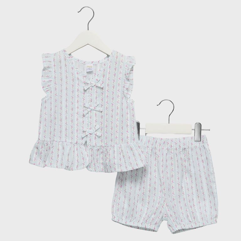 Set Polera + Short Bebé niña