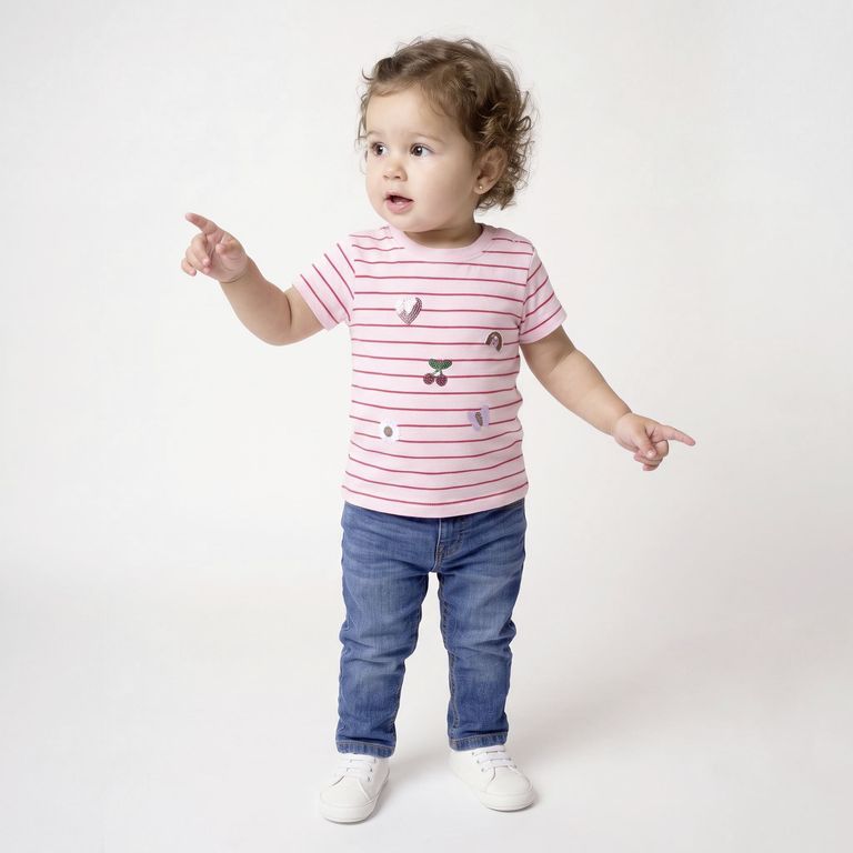 Polera Manga Corta Bebé Niña