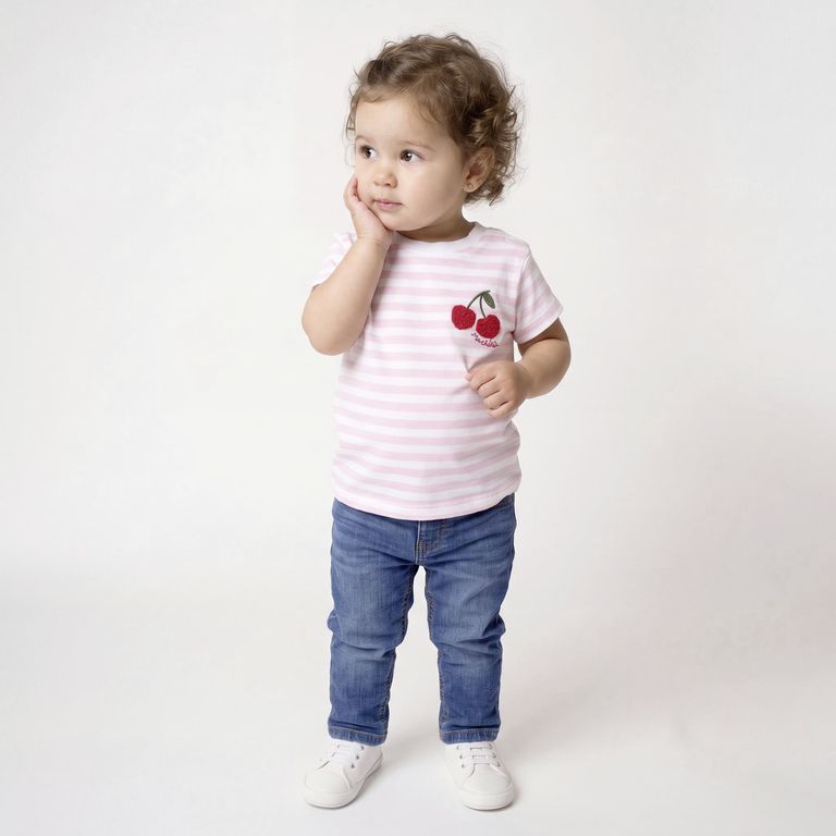 Polera Manga Corta Bebé Niña