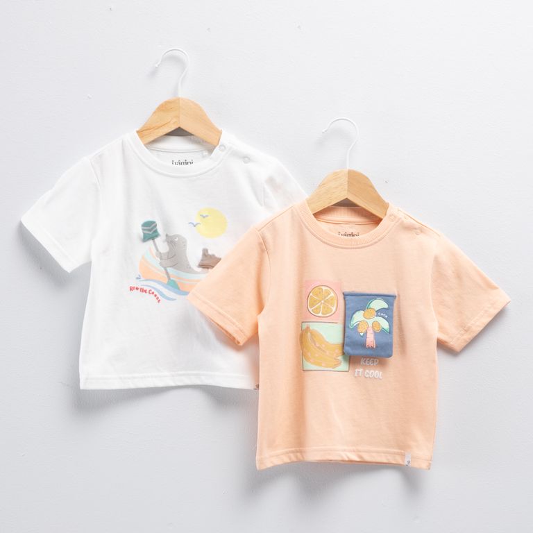Pack 2 Poleras Manga Corta Bebé niño