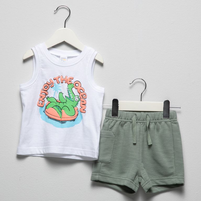 Set Polera + Bermuda Bebé Niño