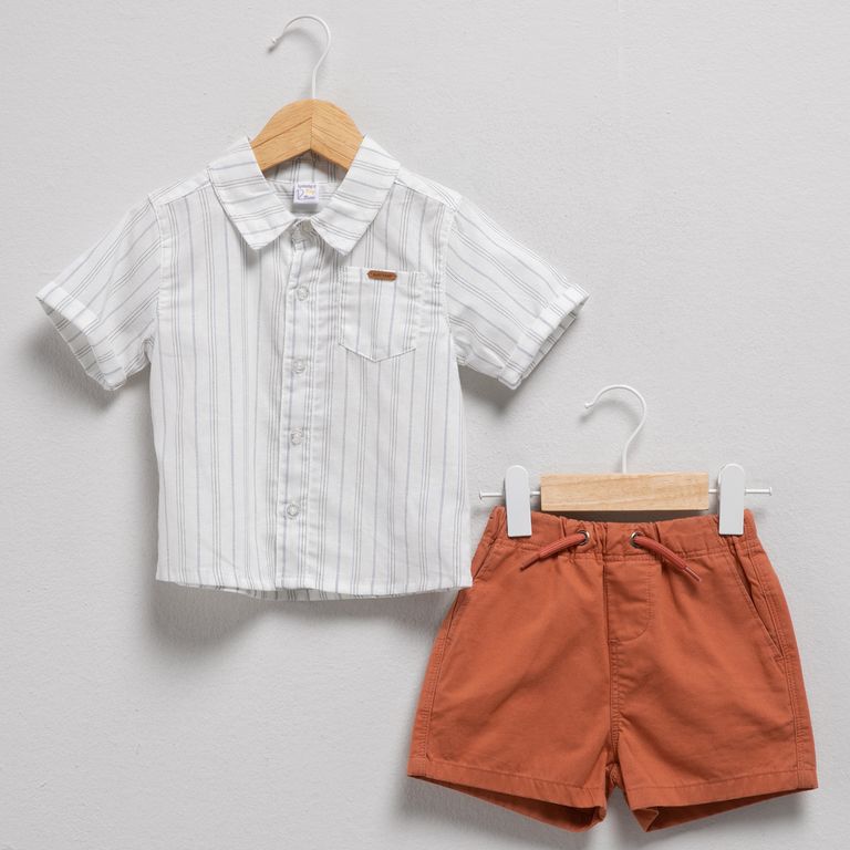 Set Camisa + Bermuda Bebé Niño