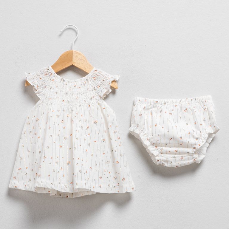Conjunto Vestido Más Calzón Bebé Niña