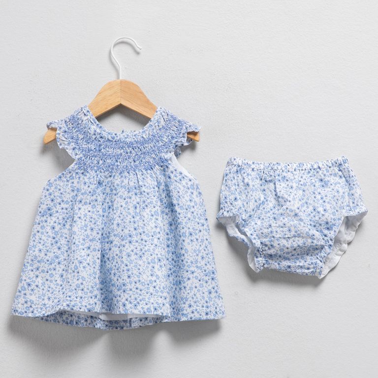 Conjunto Vestido Más Calzón Bebé Niña