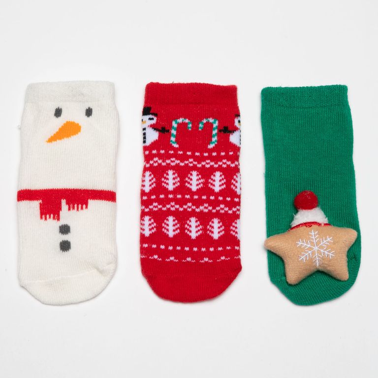Pack 3 Calcetines Navidad Bebé