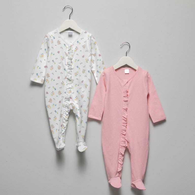 Pack de 2 Pijamas Algodón Bebé Niña