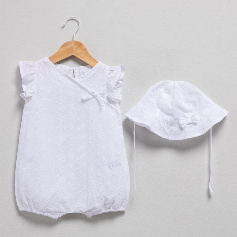 Conjunto Enterito Más Gorro Bebé Niña