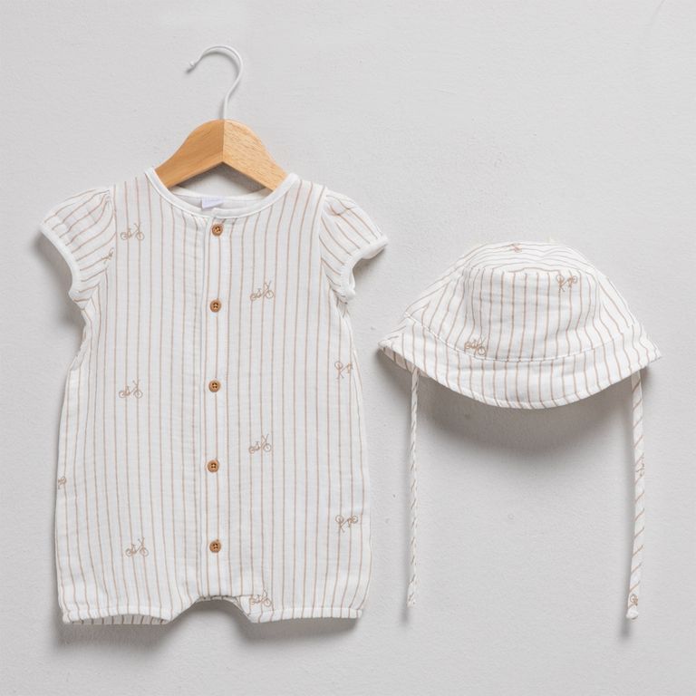 Conjunto Enterito Más Gorro Bebé Niño