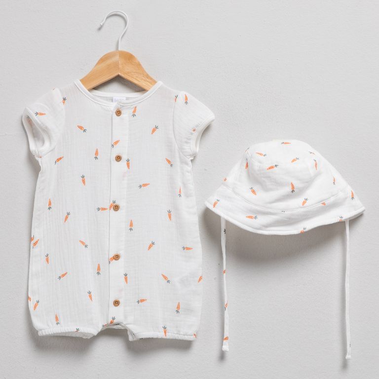 Conjunto Enterito Más Gorro Bebé Niño