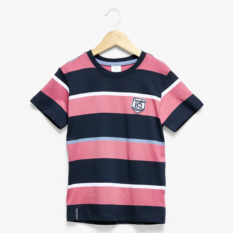 Polera Rayas Manga Corta Niño