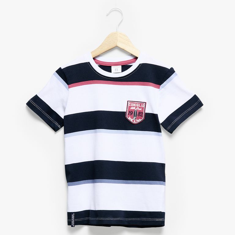 Polera Rayas Manga Corta Niño