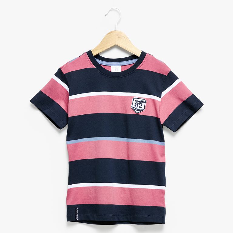 Polera Rayas Manga Corta Niño