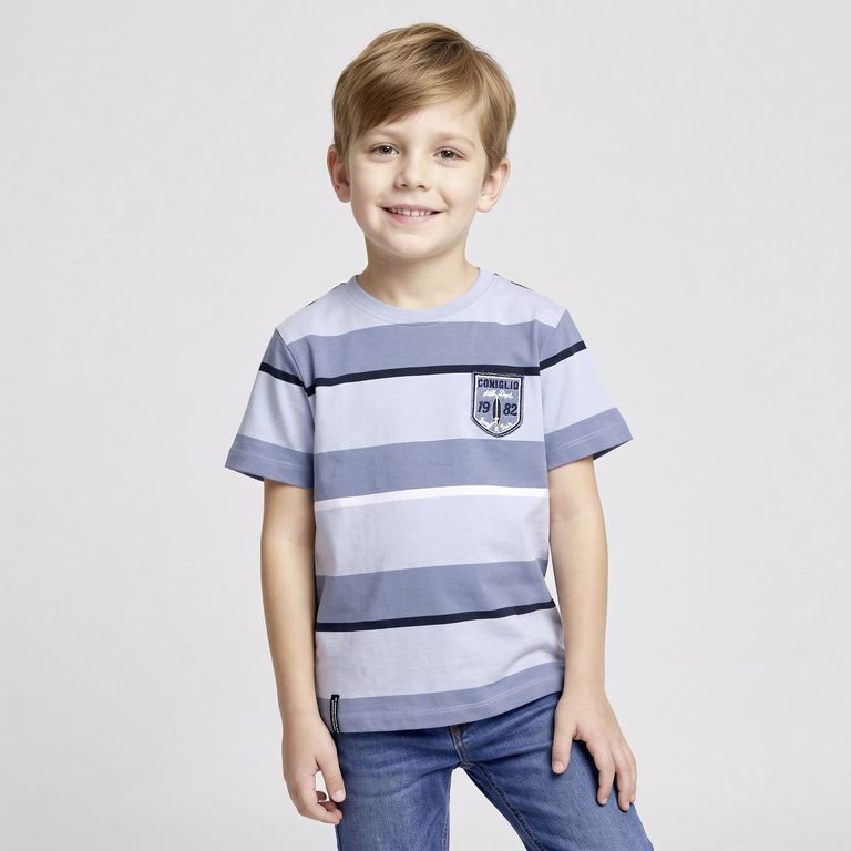 Polera Rayas Manga Corta Niño