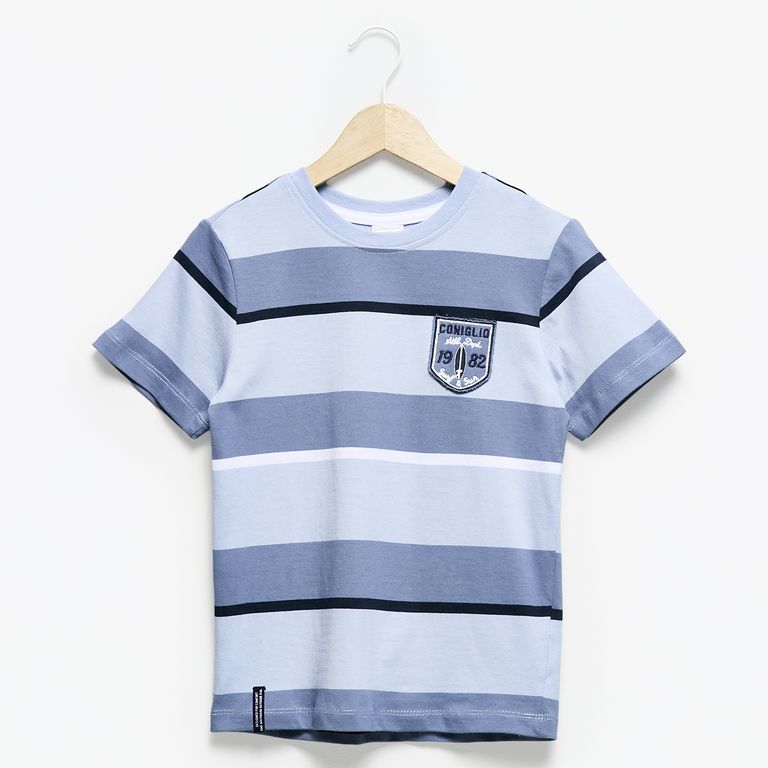 Polera Rayas Manga Corta Niño
