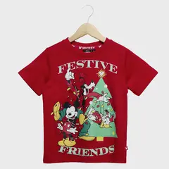 STD CHARACTERS - Polera Niño Navidad Mickey Mouse