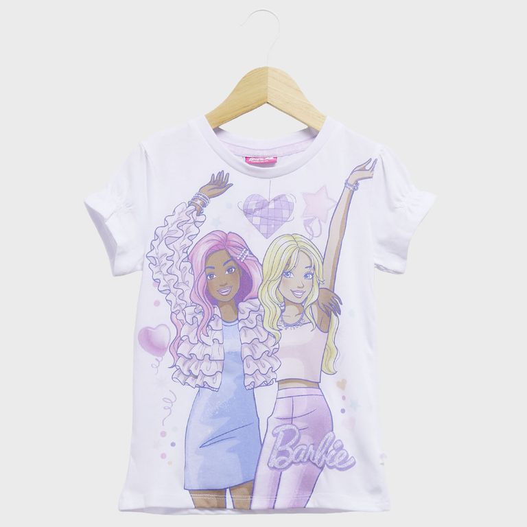BARBIE Polera Manga Corta Niña