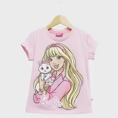 BARBIE - Polera Manga Corta Niña