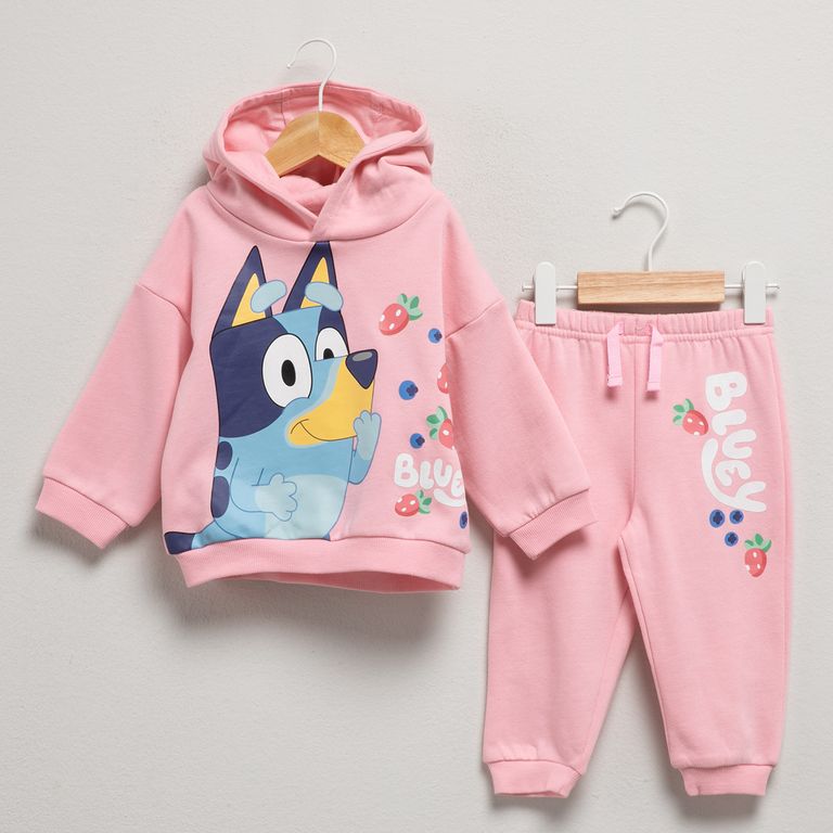 Conjunto Polerón Con Gorro Más Buzo Bebé Niña