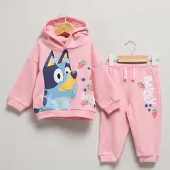 BLUEY - Conjunto Polerón Con Gorro Más Buzo Bebé Niña