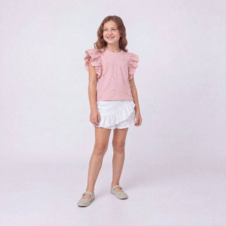 Polera Manga Corta Niña