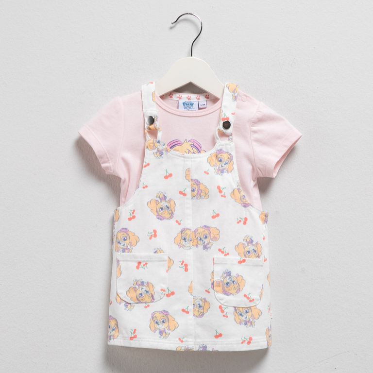 Conjunto Jardinera Más Polera Bebé Niña