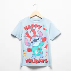 LILO & STITCH - Polera Niño Navidad Stitch