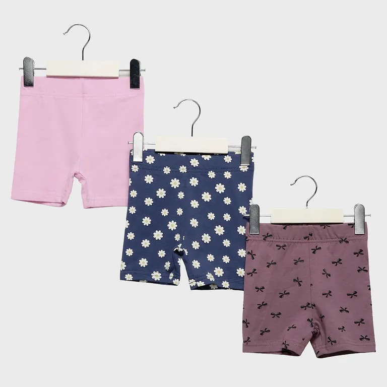 Pack De 3 Calzas Cortas Bebé Niña