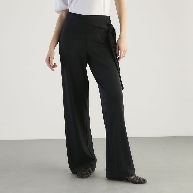 Pantalón Lazo Fluido Tiro Alto Mujer