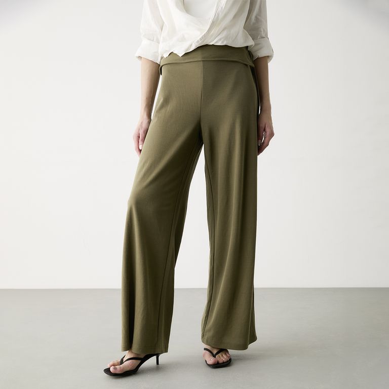 Pantalón Lazo Fluido Tiro Alto Mujer