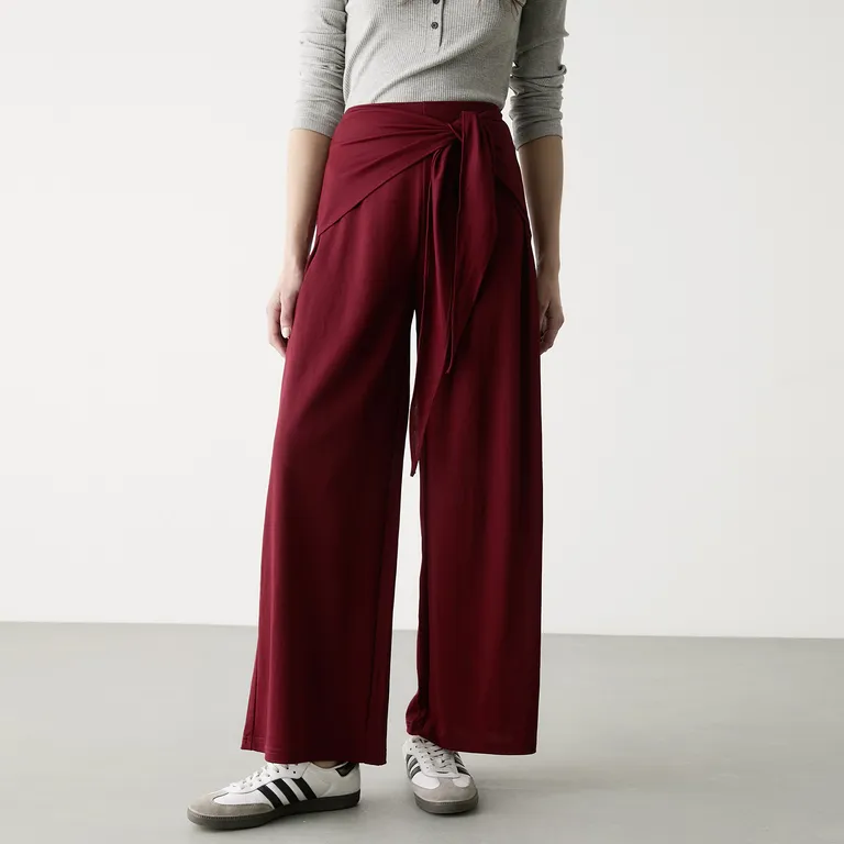 Pantalón Lazo Fluido Tiro Alto Mujer