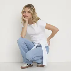 SYBILLA - Polera Básica Nudo Mujer