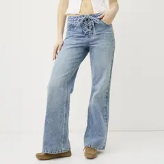SYBILLA - Jeans AmarrasTiro Bajo Mujer