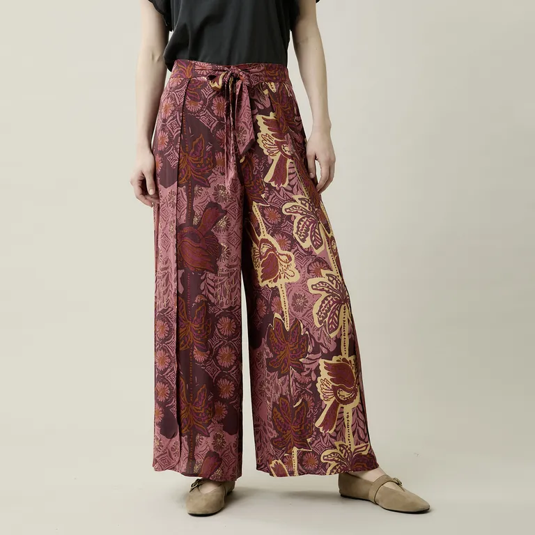 Pantalón Fluido Wide Leg Mujer