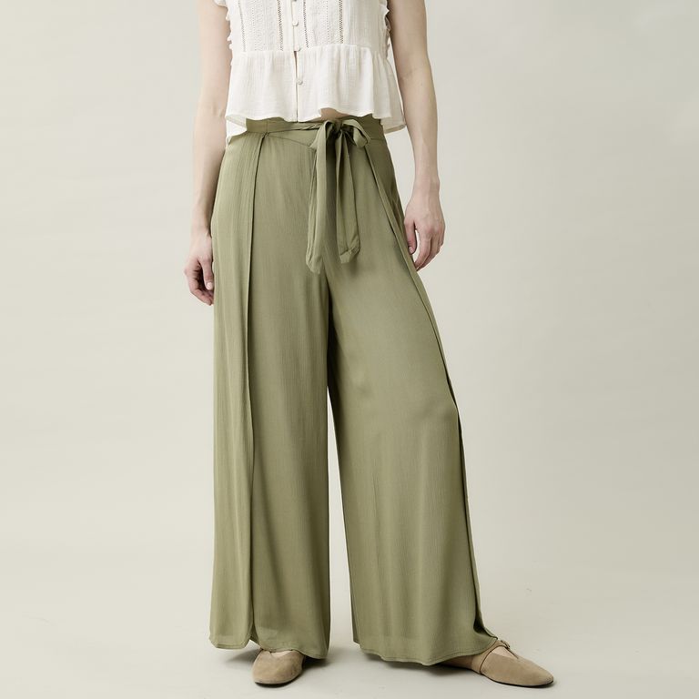 Pantalón Fluido Wide Leg Mujer