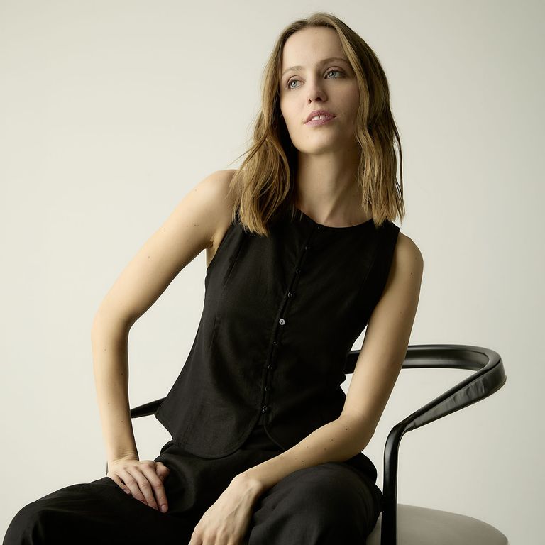 Vest con Lino Italia Mujer