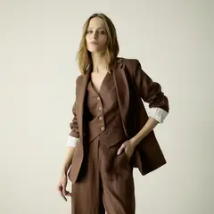 BASEMENT - Blazer 100% Lino Mujer