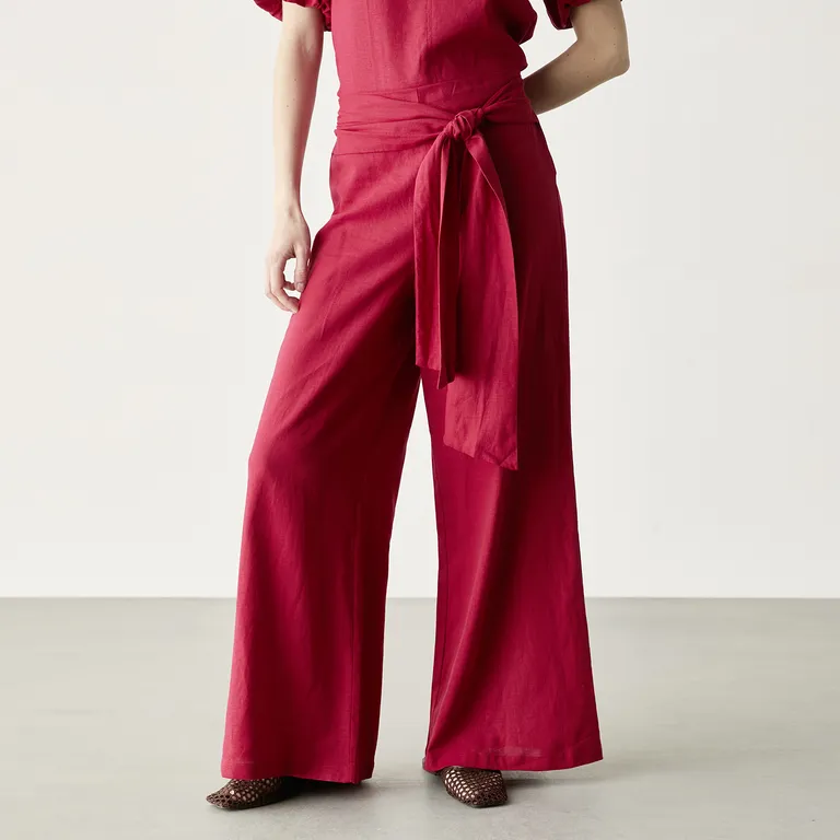 Pantalón con Lino Mujer