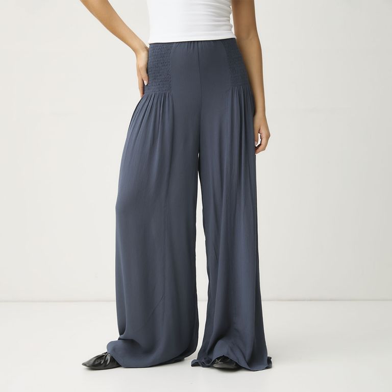 Pantalón Wide Leg Tiro Medio Mujer