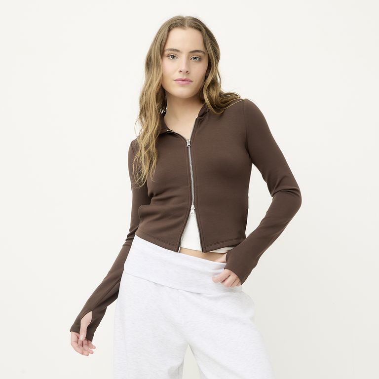 Polerón Slim Doble Cierre Mujer